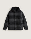 VANS Piedmont Hooded Plaid Shacket BLACK/ASPHALT HEATHER Ing VN000P7VQFY1 - 1