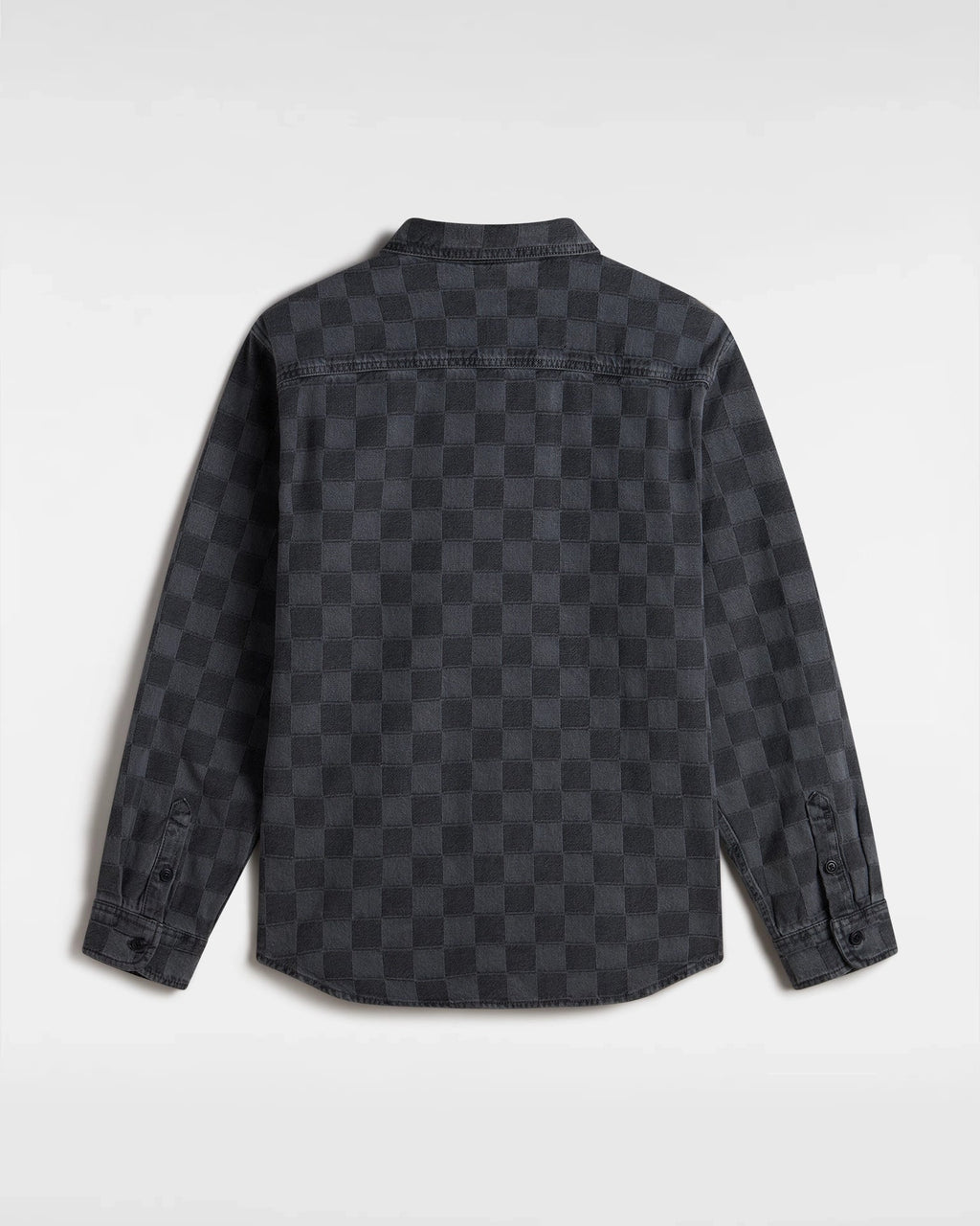 VANS Hastings Checkerboard Denin LS Woven Faded Black kép 2
