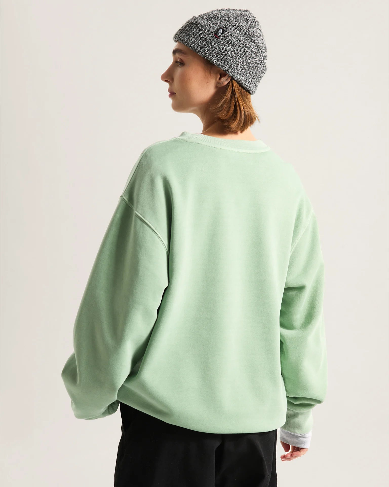 VANS Star Checker Crew Gray Olive Zokni VN000PAUEMW1 - 9