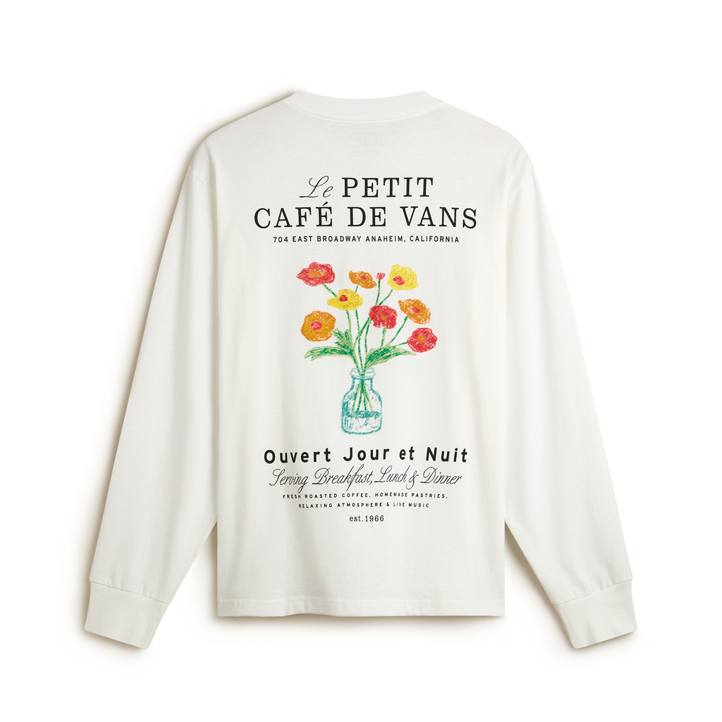 VANS Cafe Vans LS White kép 1