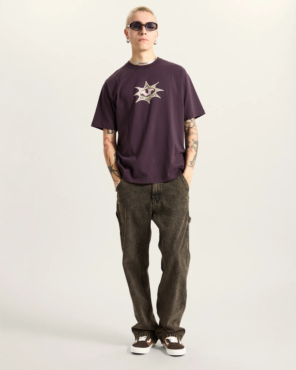 VANS Star Checker SS Dark Port Póló VN000PDREMS1 - 5