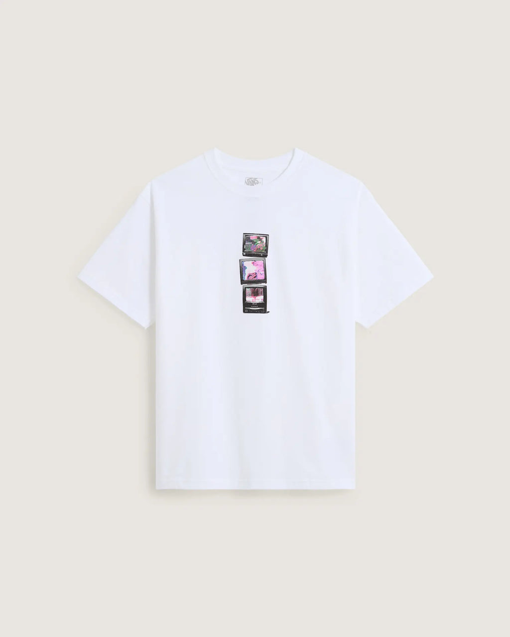 VANS Vee Tv SS White Póló VN000PDTWHT1 - 1