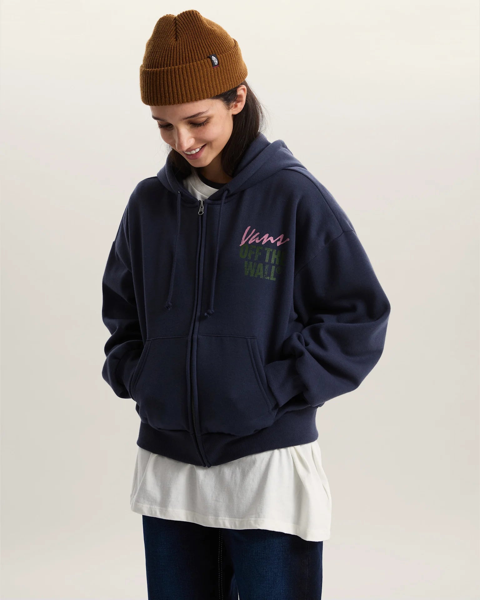 VANS Ladywall Retro Zip Hood PARISIAN NIGHT Pulóver VN000Q43JDU1 - 3