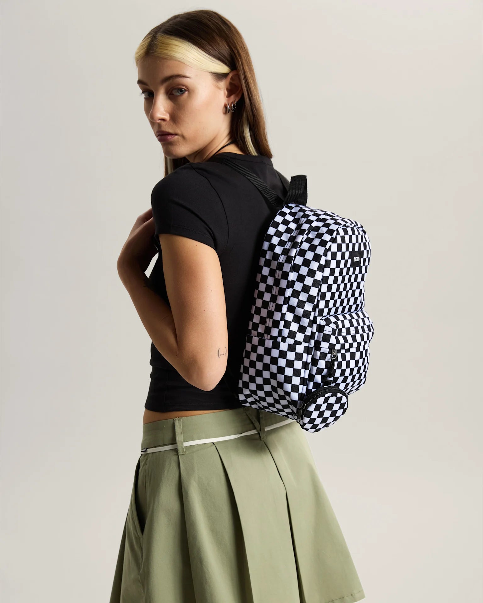 VANS Old Skool Mini Backpack Black/White Hátizsák VN000Q9AY281 - 5