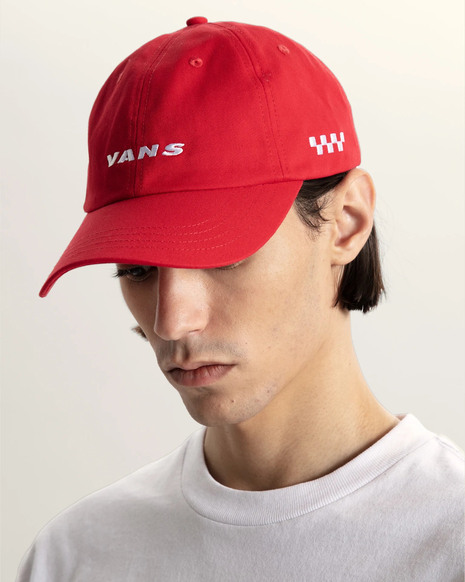 VANS Check Side Curved Bill Jockey RACING RED Sapka VN000QA6IZQ1 - 4