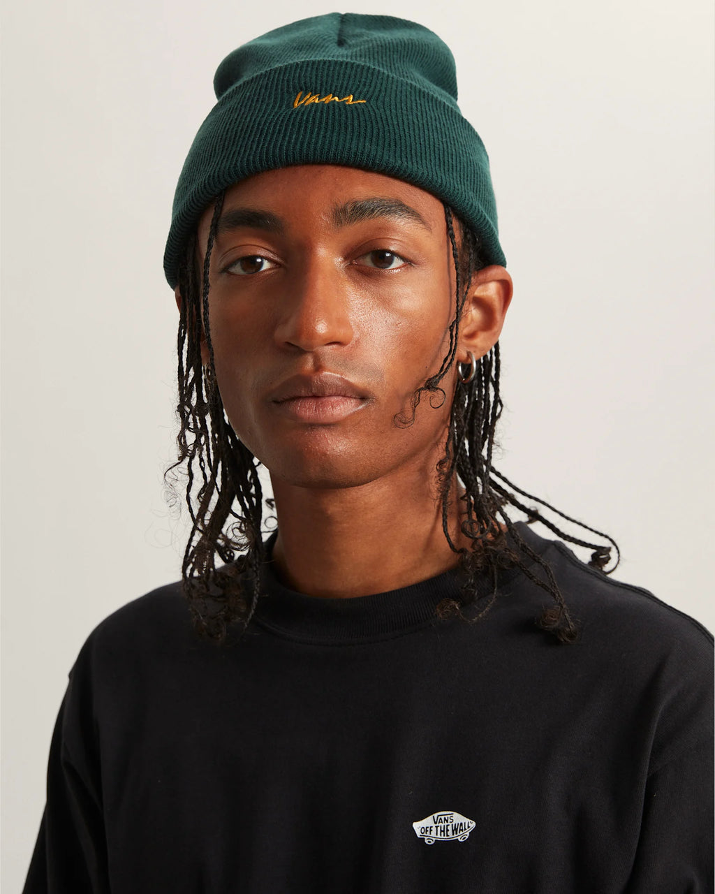 VANS Classic Script Tall Cuff Beanie Dried Kelp Beanie VN000QATEMU1 - 4