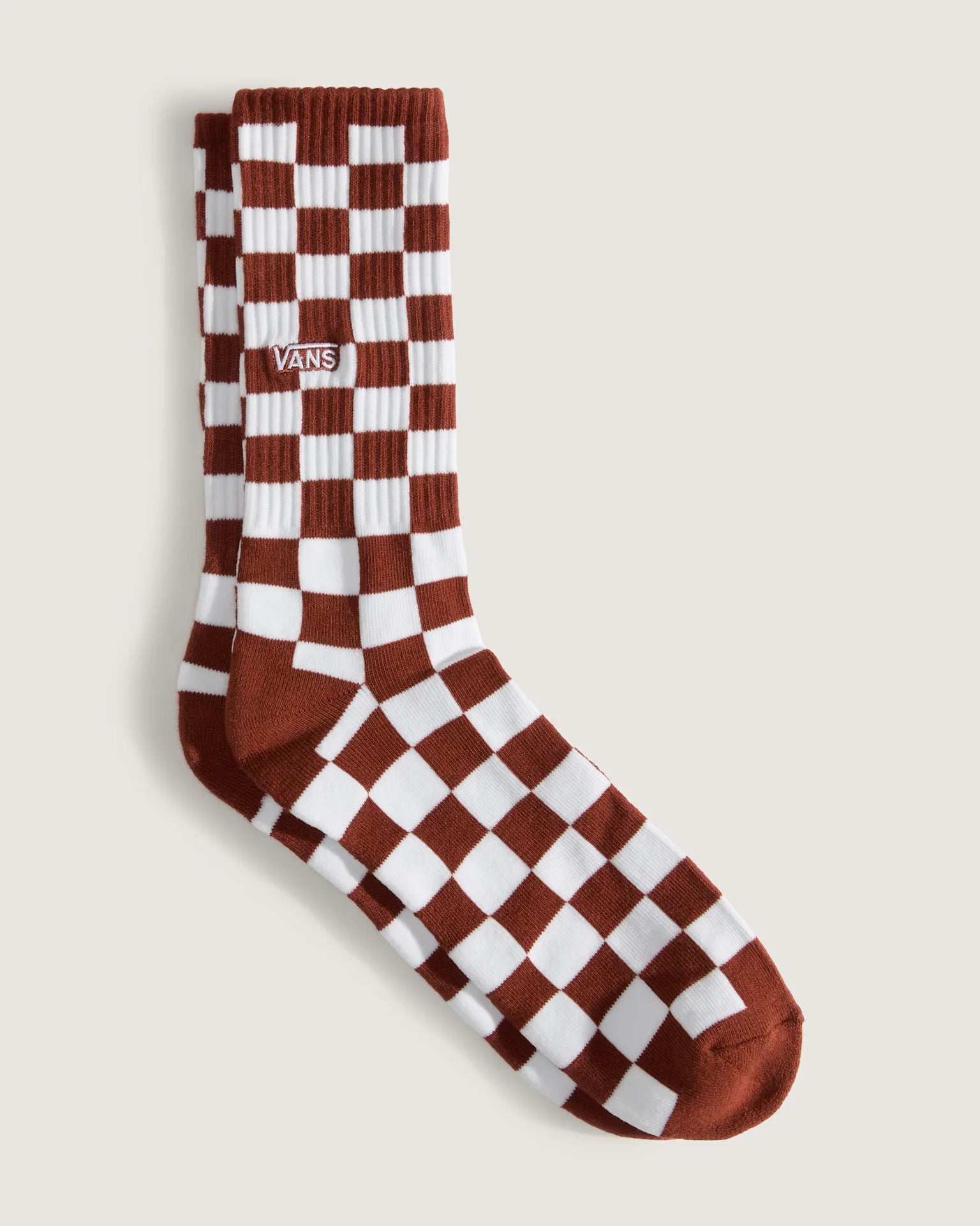 VANS Checkerboard Crew CHECKERBOARD Rust Bronze Zokni VN000QBDFSB1 - 2
