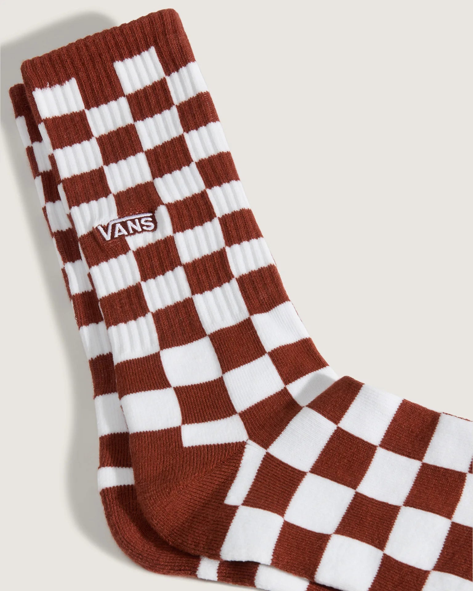 VANS Checkerboard Crew CHECKERBOARD Rust Bronze Zokni VN000QBDFSB1 - 3