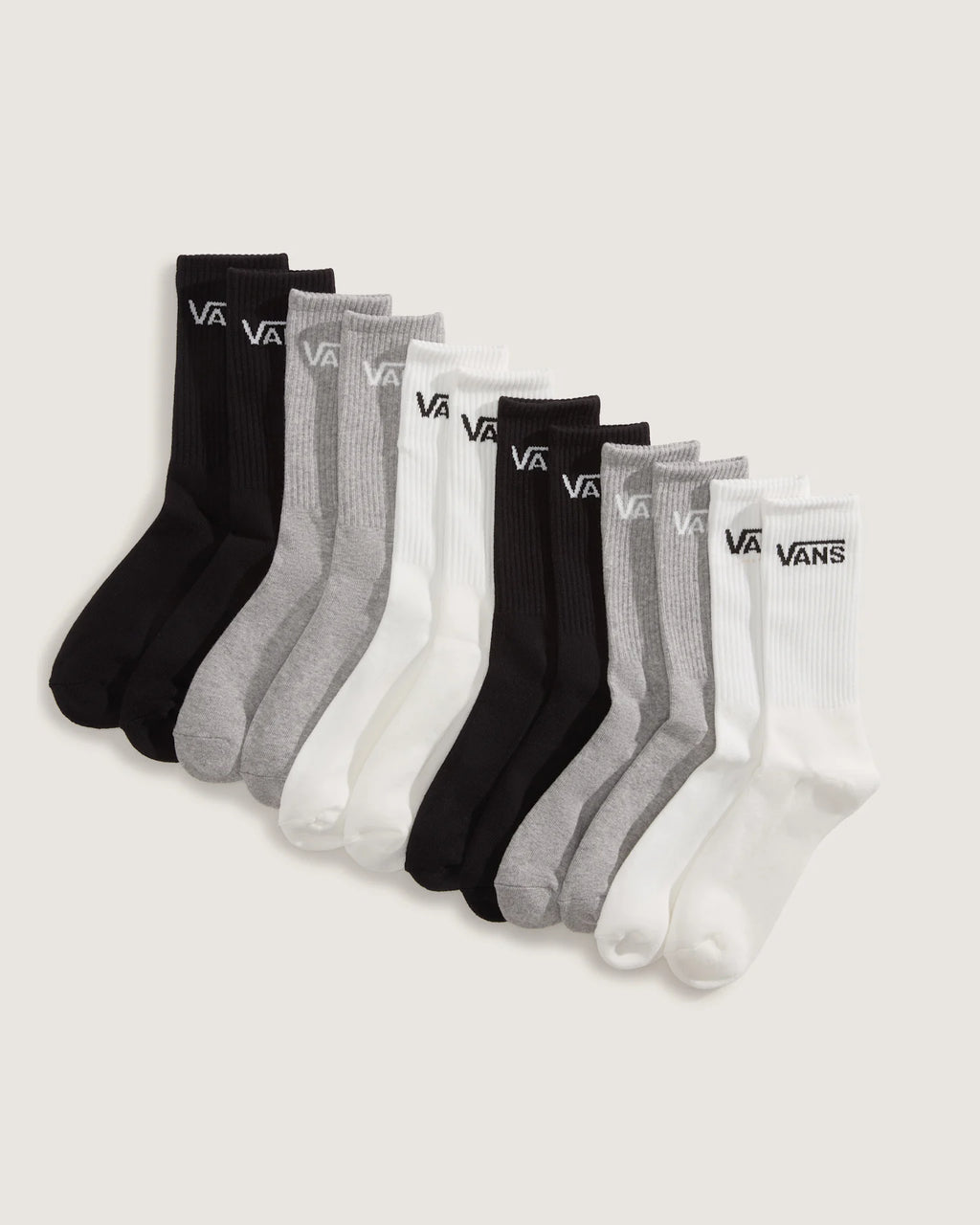 VANS Classic Crew WHITE/BL WHITE/BLACK/HEA Zokni VN000QCBCNC1 - 2