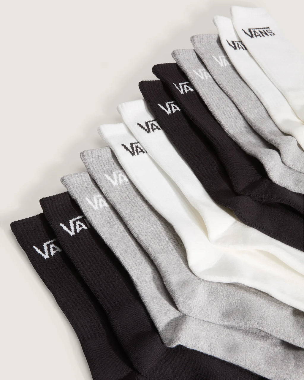 VANS Classic Crew WHITE/BL WHITE/BLACK/HEA Zokni VN000QCBCNC1 - 3
