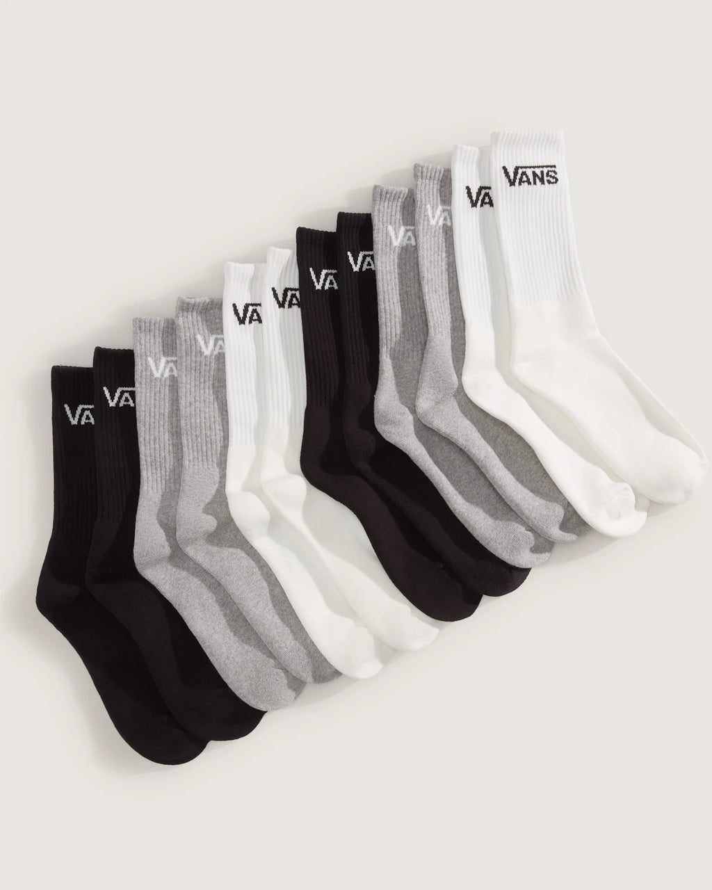 VANS Classic Crew WHITE/BL WHITE/BLACK/HEA Zokni VN000QCBCNC1 - 1