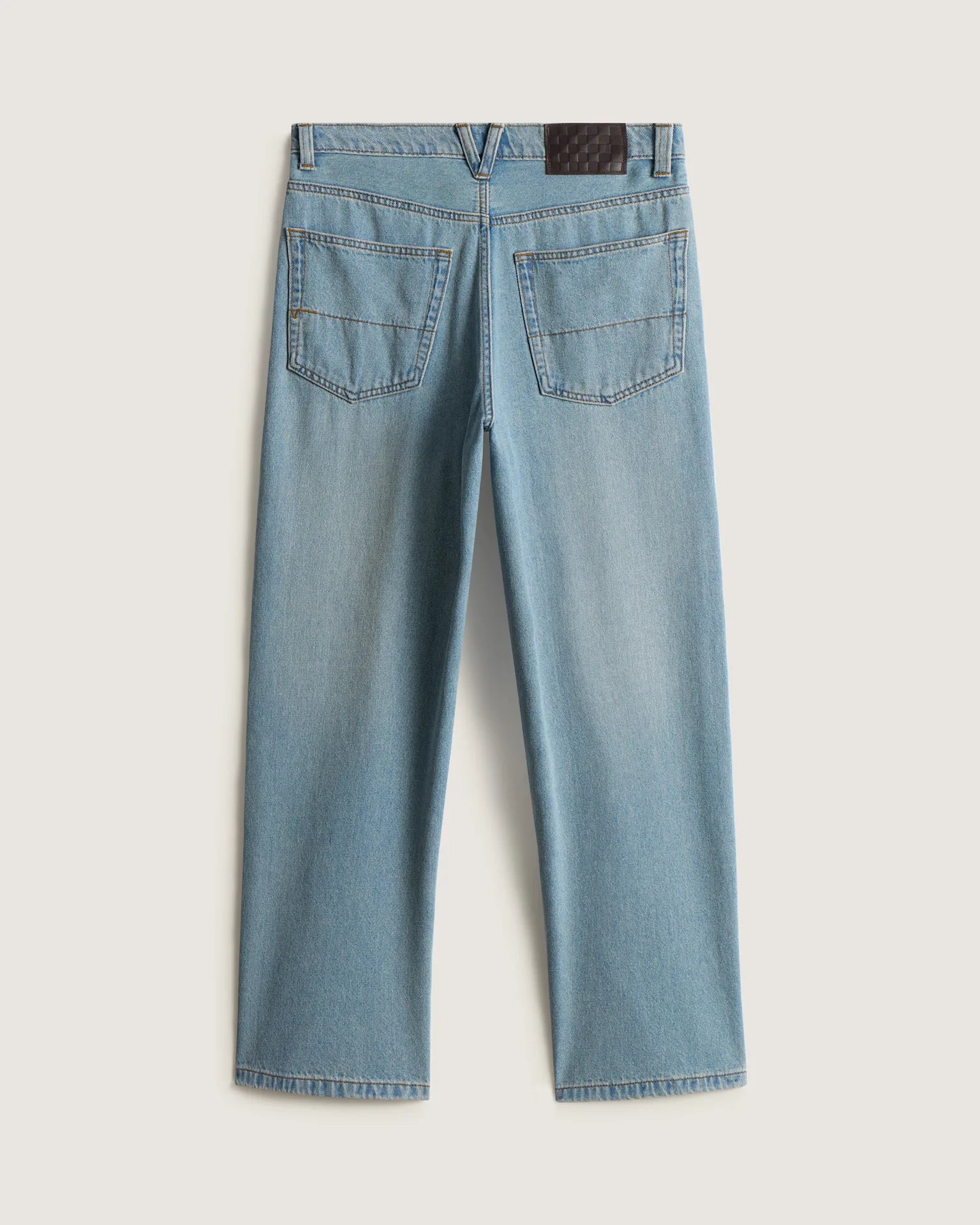 VANS Cinched Check 5 Baggy STONEWASH/BLUE Nadrág VN000R4SCDX1 - 2