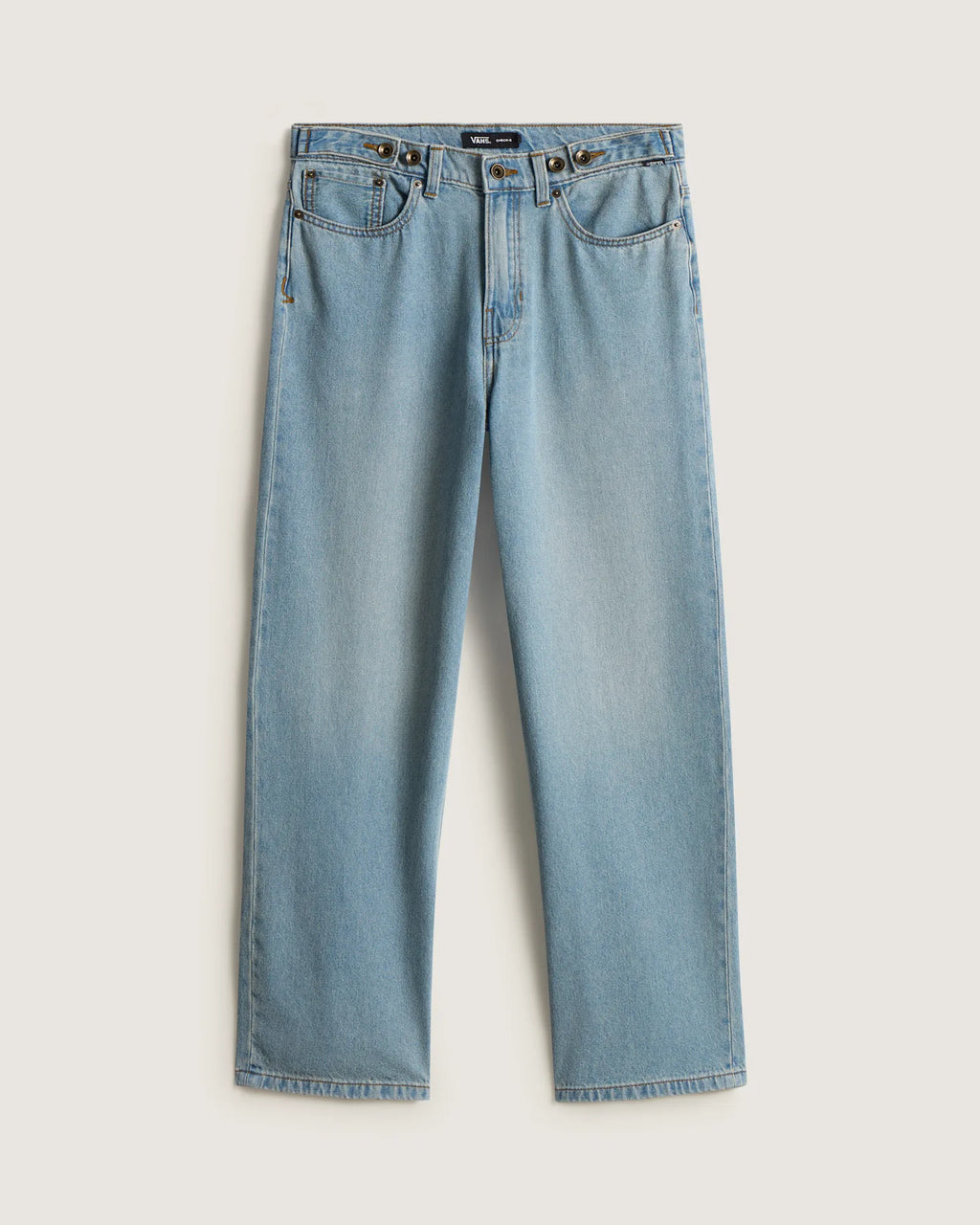 VANS Cinched Check 5 Baggy STONEWASH/BLUE Nadrág VN000R4SCDX1 - 1