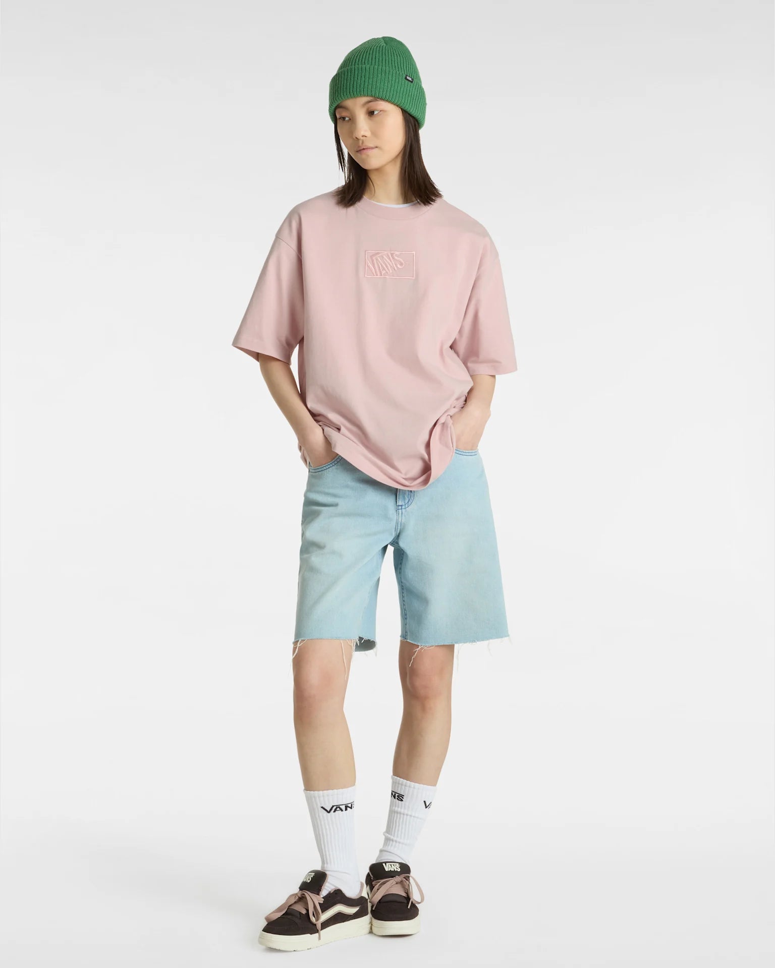 VANS BLOCKED BOX LOOSE SS SEPIA ROSE Póló VN000RAPO3N1 - 5