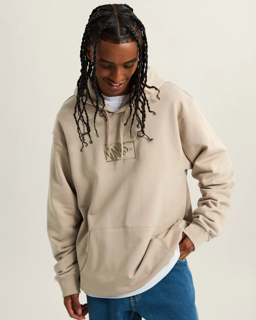 VANS BLOCKED BOX PO HOODIE MUSHROOM Pulóver VN000RAR7D61 - 3