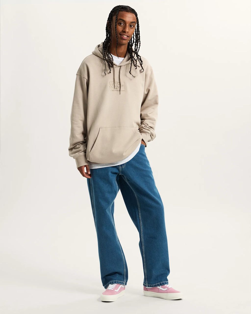 VANS BLOCKED BOX PO HOODIE MUSHROOM Pulóver VN000RAR7D61 - 7