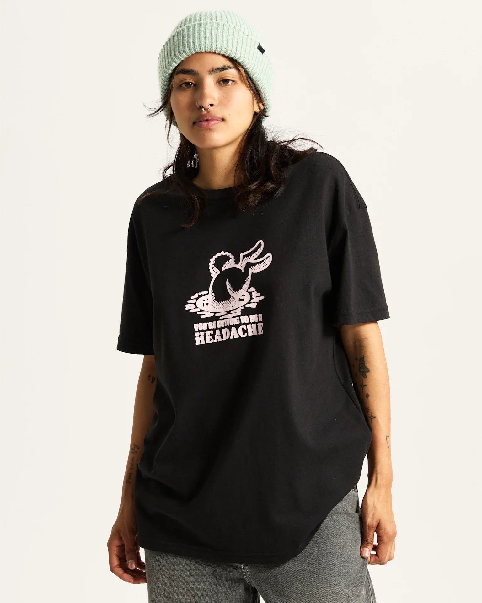 VANS DOWN THE RABBIT HOLE TEE Black kép 3