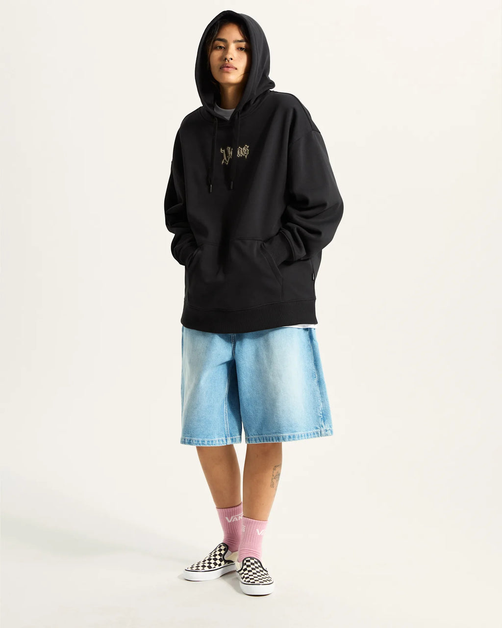VANS LIL BEAR OS HOODIE Black Pulóver VN000REMBLK1 - 6
