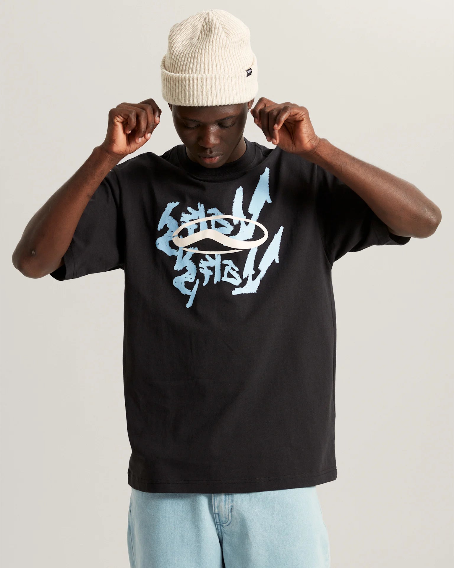 VANS MIRROR V LOOSE SS Black Póló VN000RFUBLK1 - 3