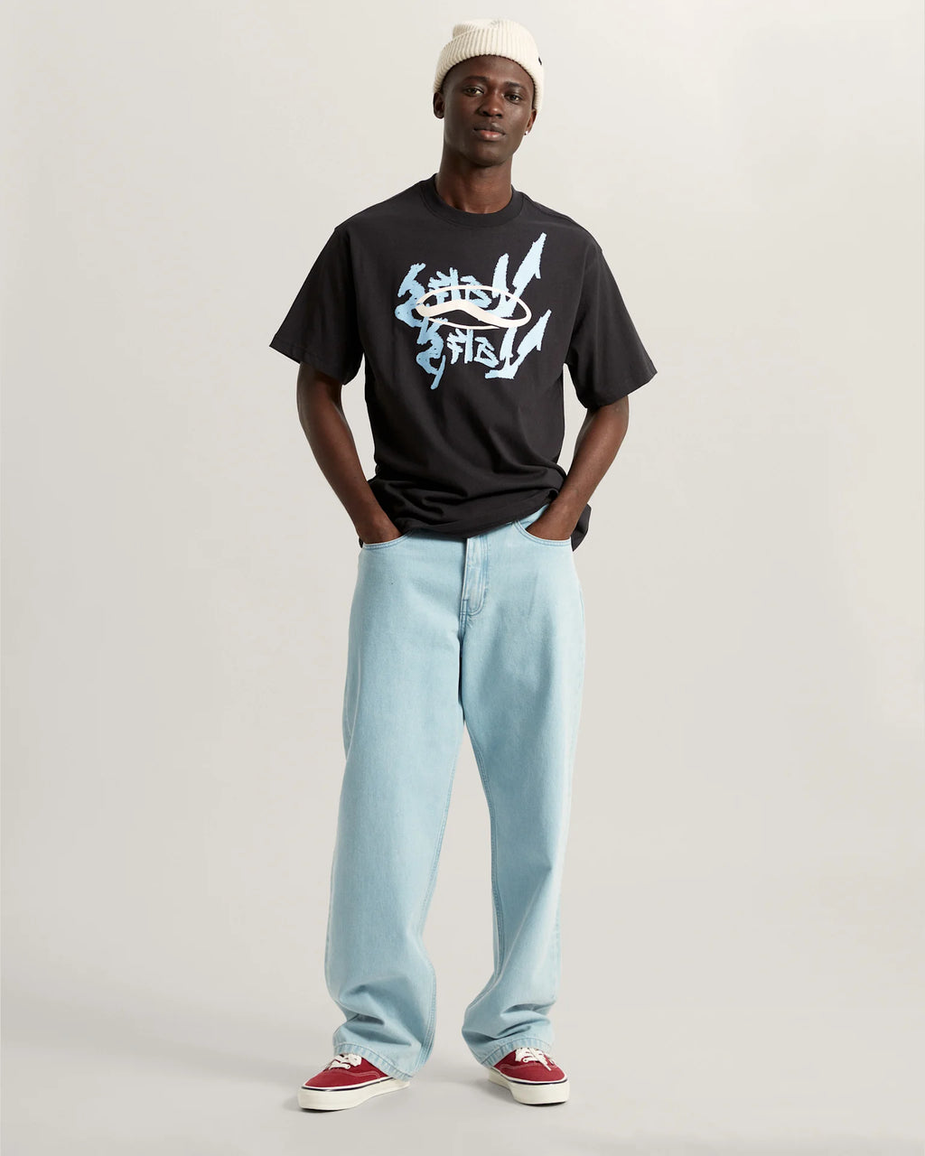 VANS MIRROR V LOOSE SS Black Póló VN000RFUBLK1 - 5