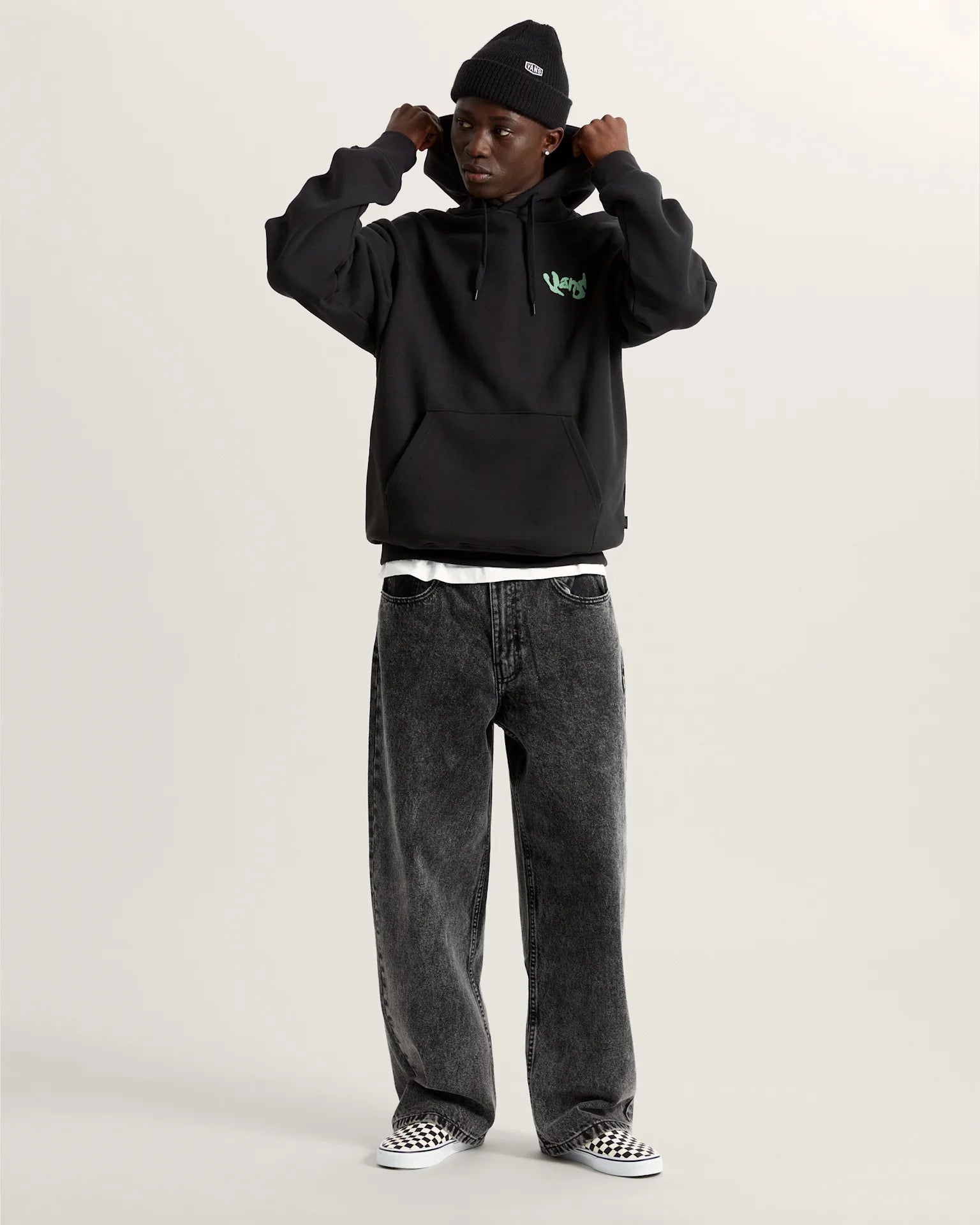 VANS EVOLVE PO HOODIE Black Pulóver VN000RG2BLK1 - 6