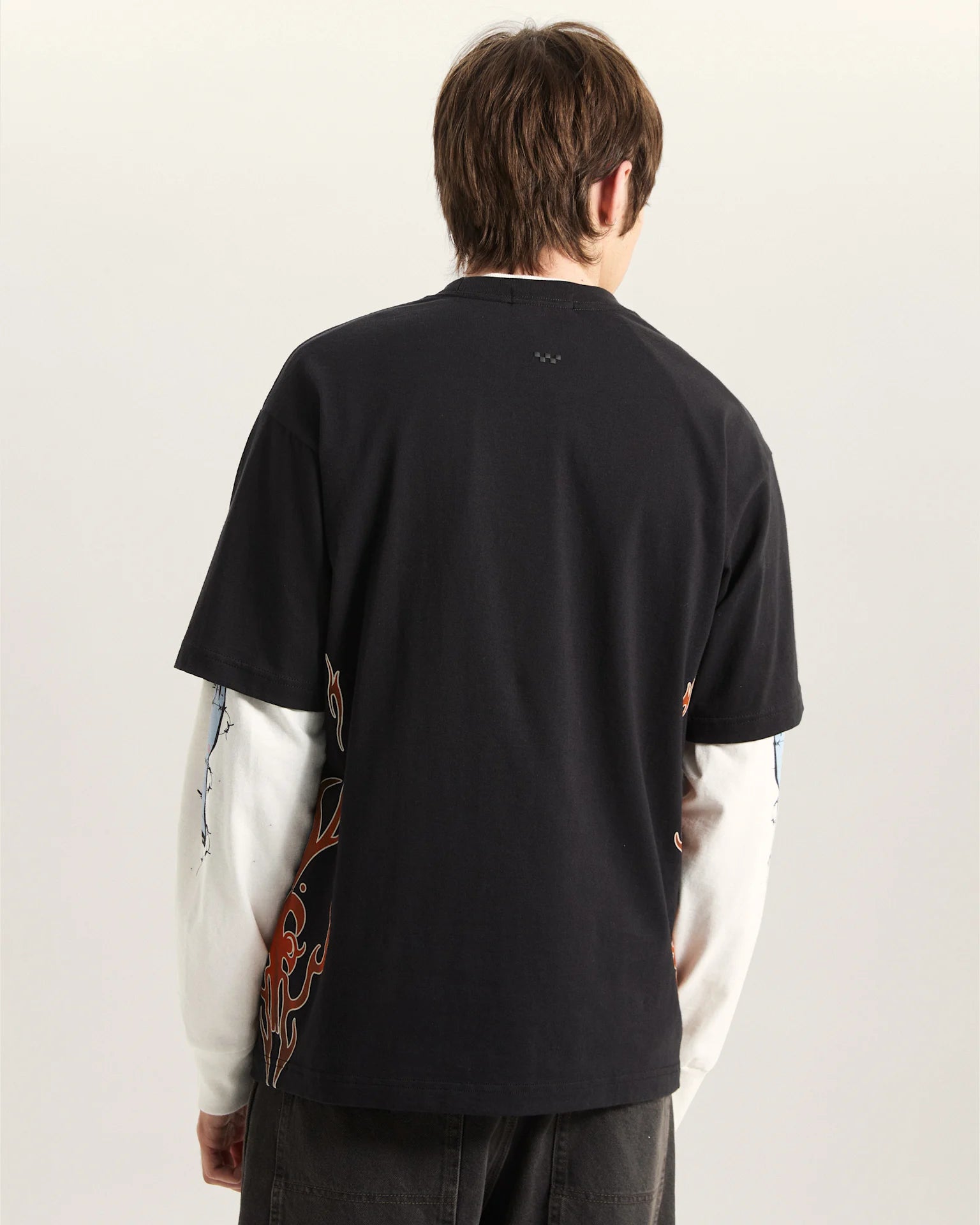 VANS Dayana Side Tribal SS Tee Black Póló VN000S19BLK1 - 4