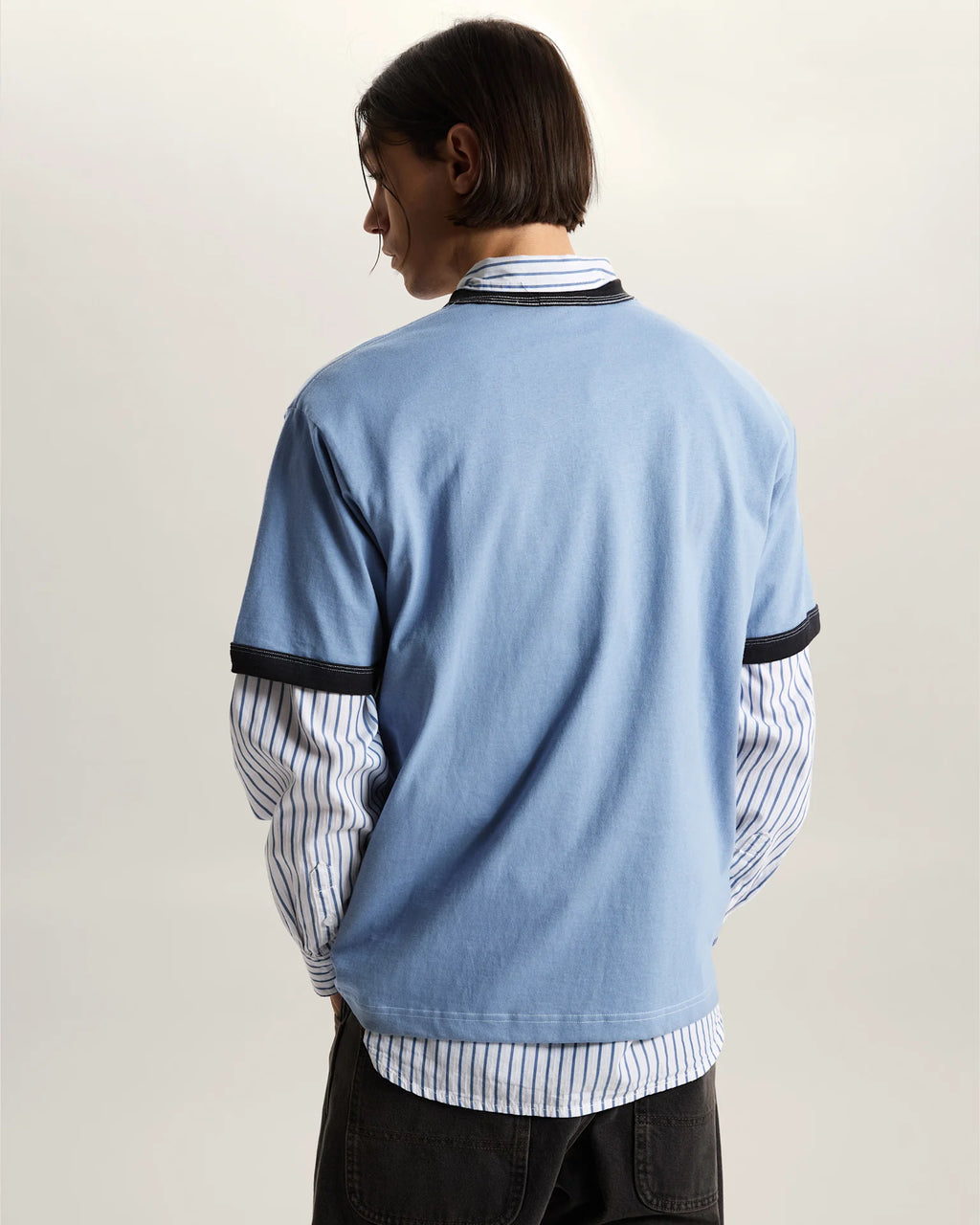 VANS Pixel Globe SS Tee Glacial Slate Póló VN000SMSFOI1 - 4