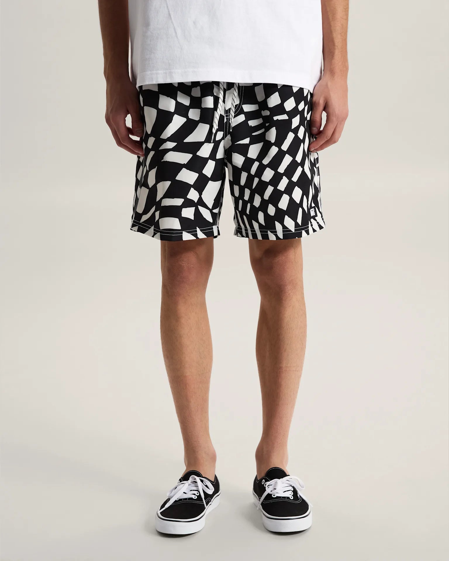 VANS Primary II Elastic Printed Boardshort Black/White Úszónadrág VN000SQDY281 - 3