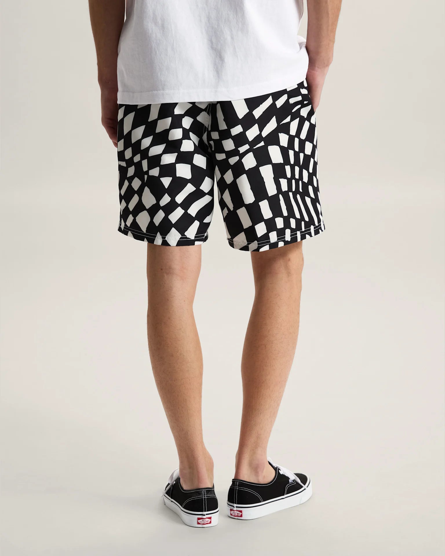 VANS Primary II Elastic Printed Boardshort Black/White Úszónadrág VN000SQDY281 - 4