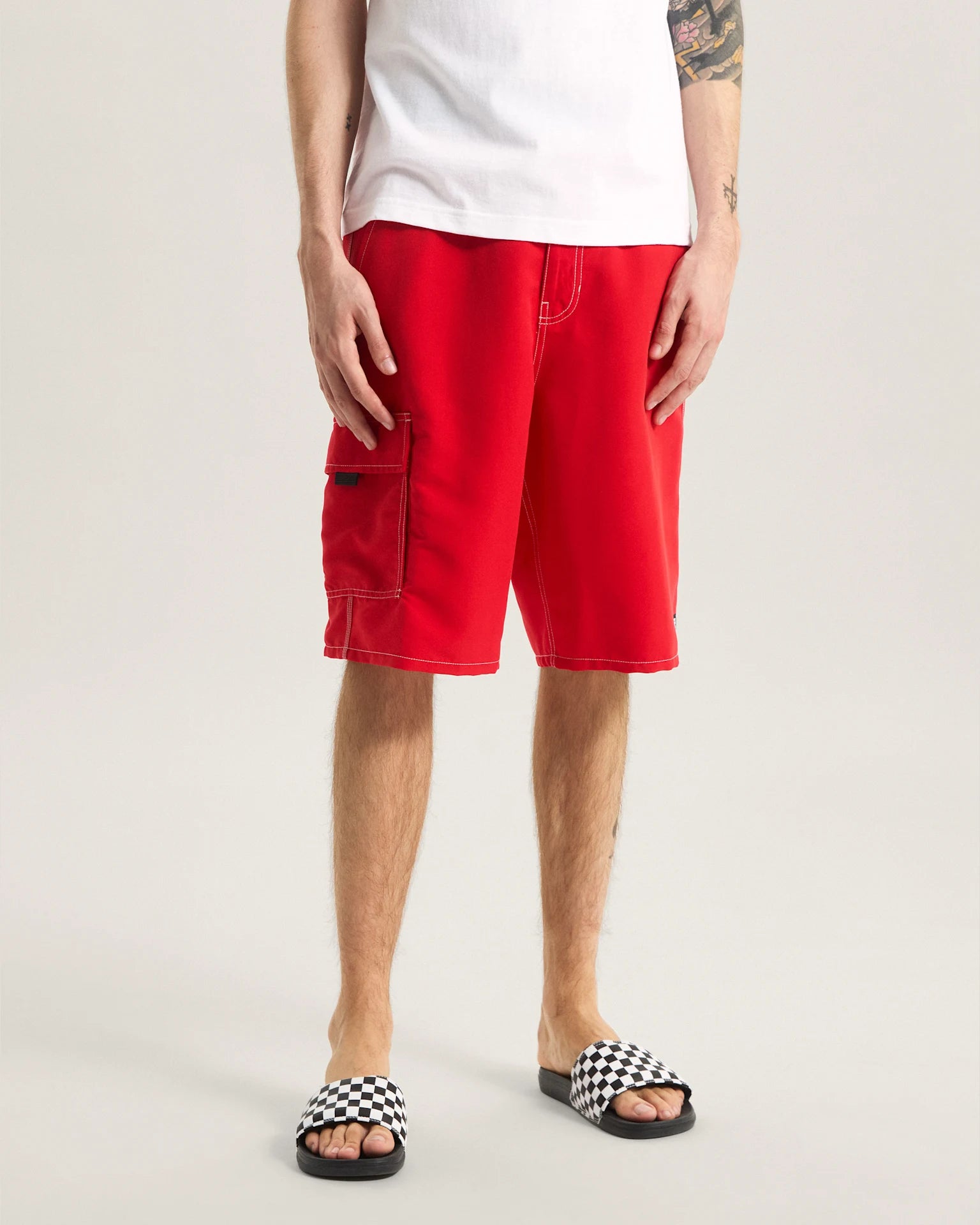 VANS Voyage Long Cargo Boardshort RACING RED Úszónadrág VN000SQHIZQ1 - 3