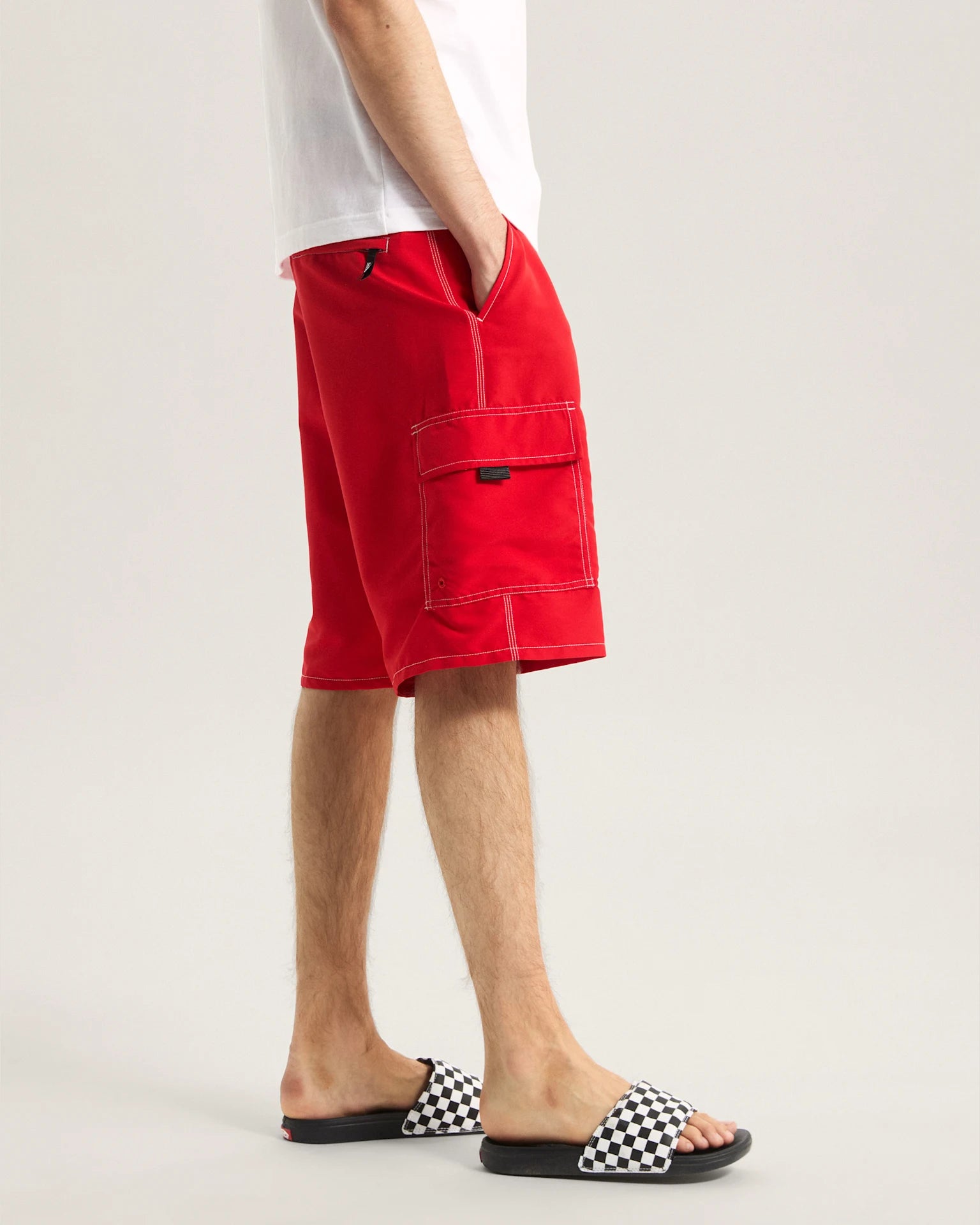 VANS Voyage Long Cargo Boardshort RACING RED Úszónadrág VN000SQHIZQ1 - 5