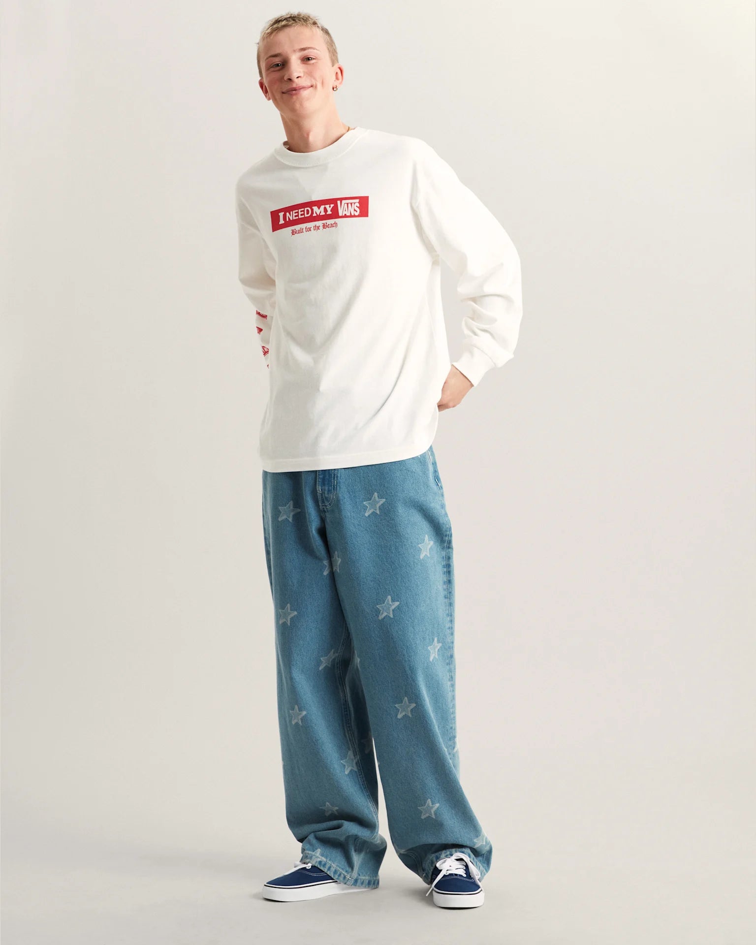 VANS I Need My LS Tee White Póló VN000SRDWHT1 - 5