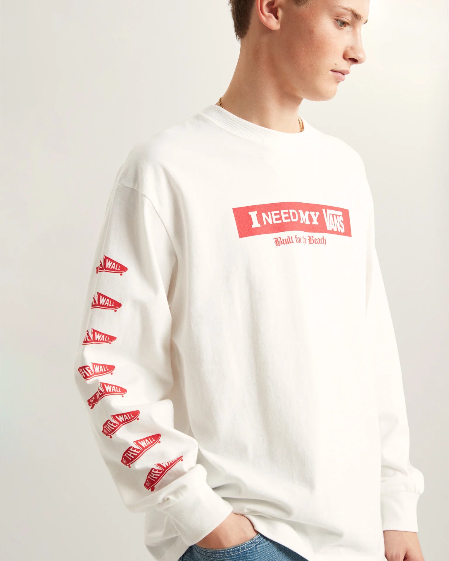 VANS I Need My LS Tee White Póló VN000SRDWHT1 - 6