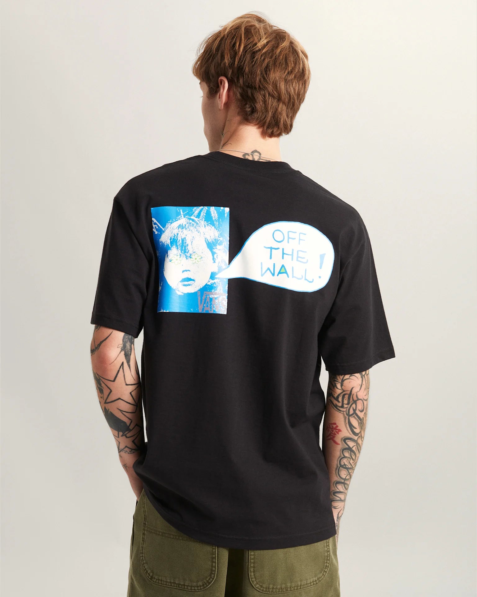 VANS Side Talk SS Tee Black Póló VN000SXDBLK1 - 4