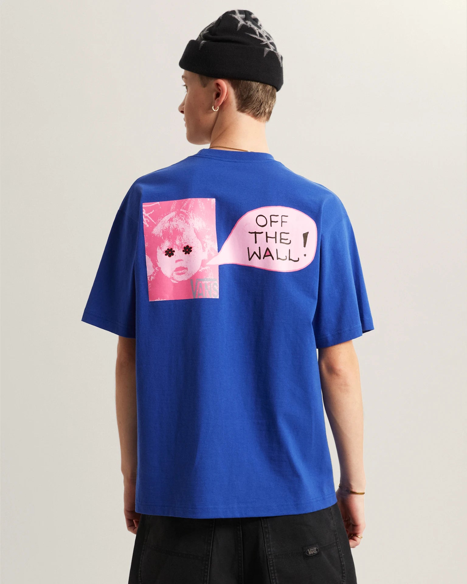 VANS Side Talk SS Tee Royal Cobalt Póló VN000SXDFRX1 - 4