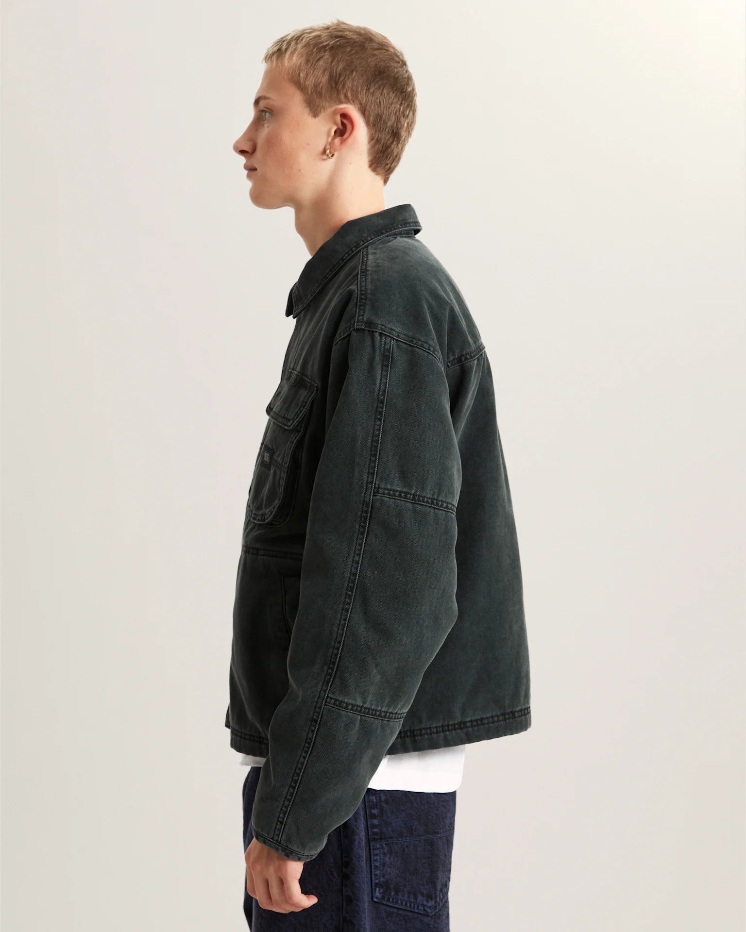 VANS Umber Pigment Canvas Jacket Black Kabát VN000T6KBLK1 - 6