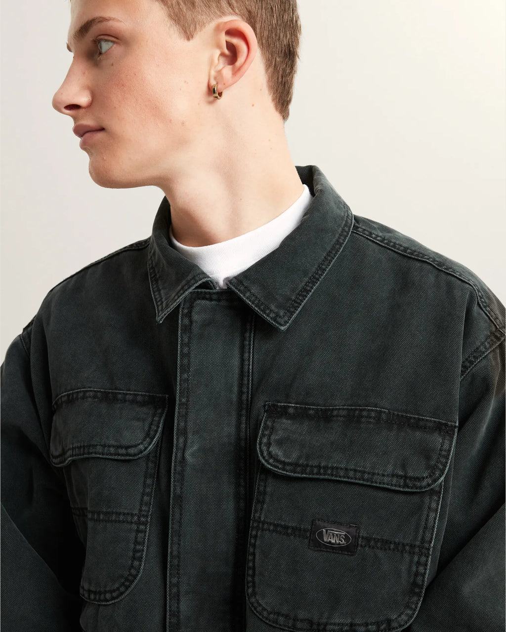 VANS Umber Pigment Canvas Jacket Black Kabát VN000T6KBLK1 - 8