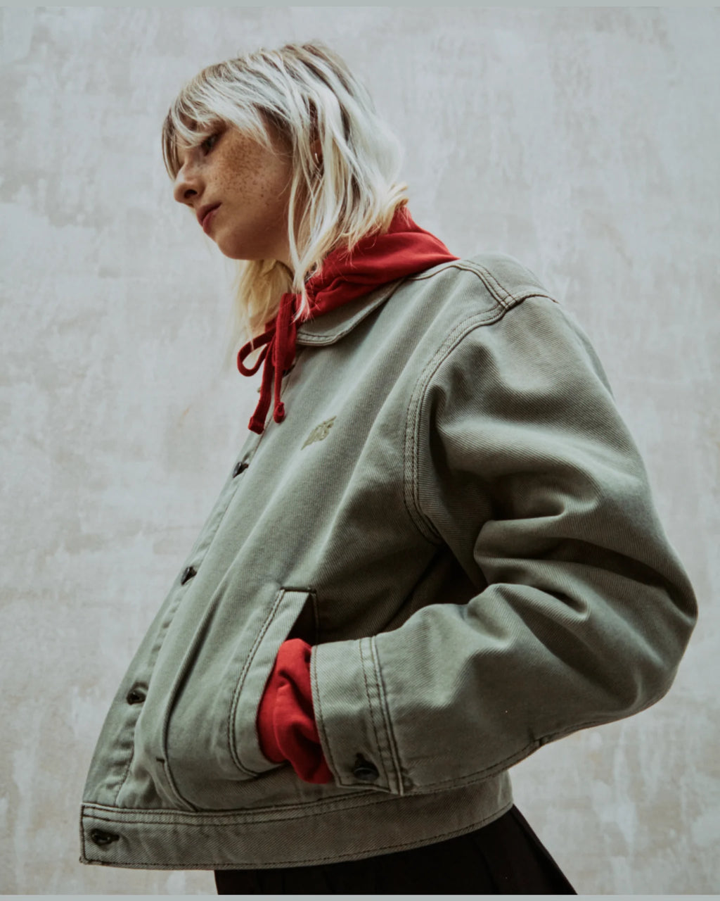 VANS Womens Pomona Station Jacket Soft Sage Kabát VN000T6YFSG1 - 3
