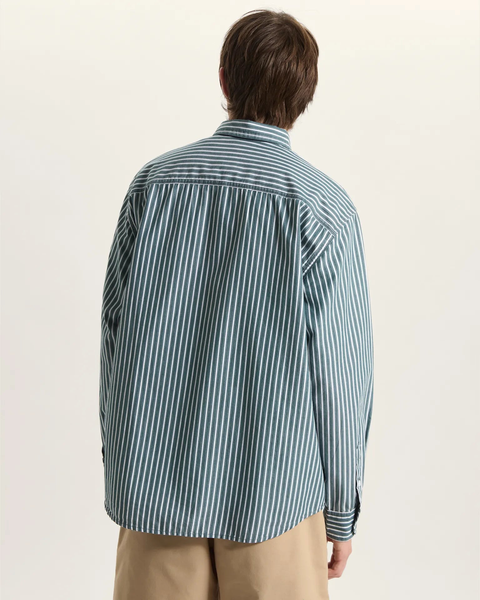 VANS Dobby Stripe LS Shirt Mystic Moss Ing VN000T76FRJ1 - 4