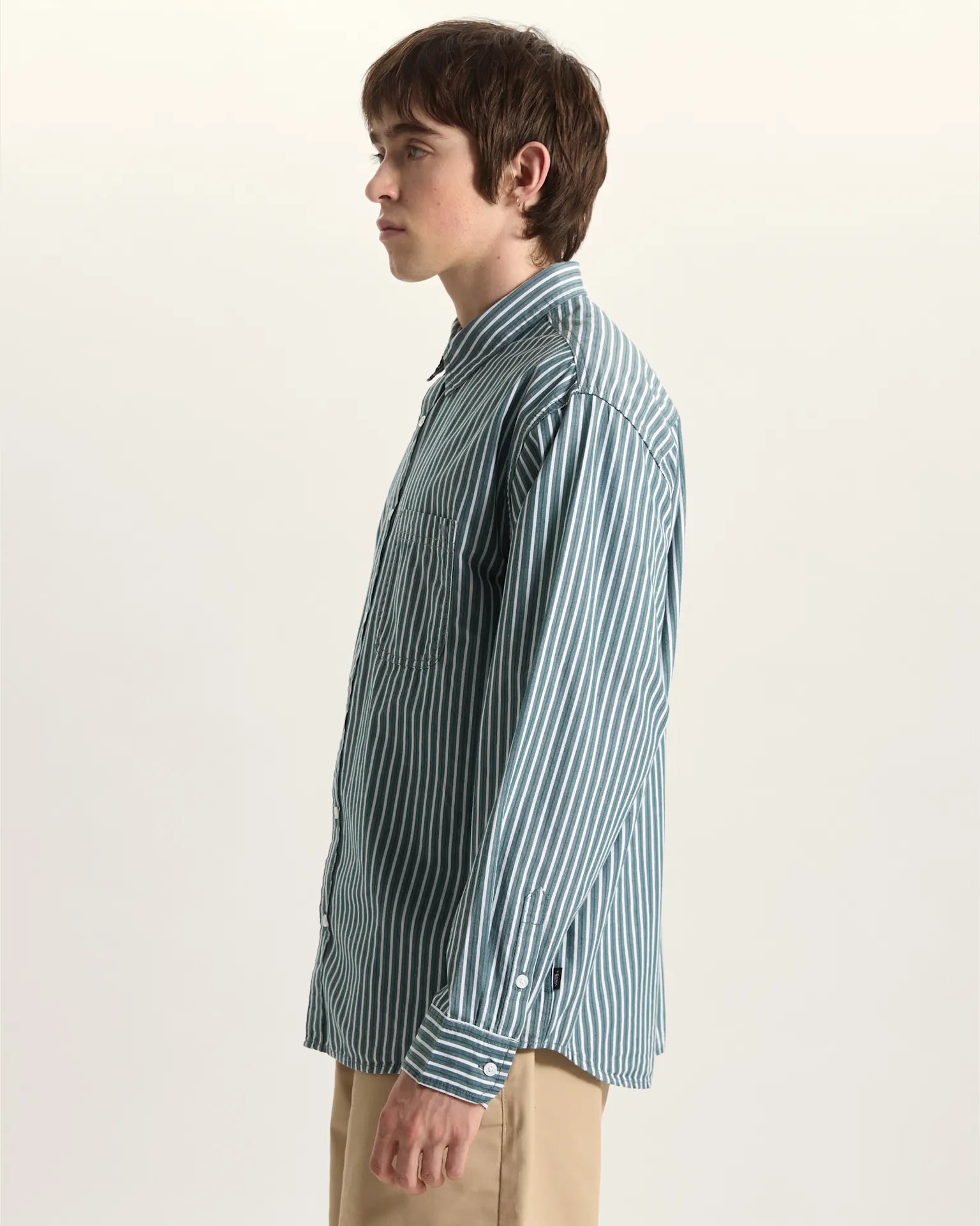 VANS Dobby Stripe LS Shirt Mystic Moss Ing VN000T76FRJ1 - 5