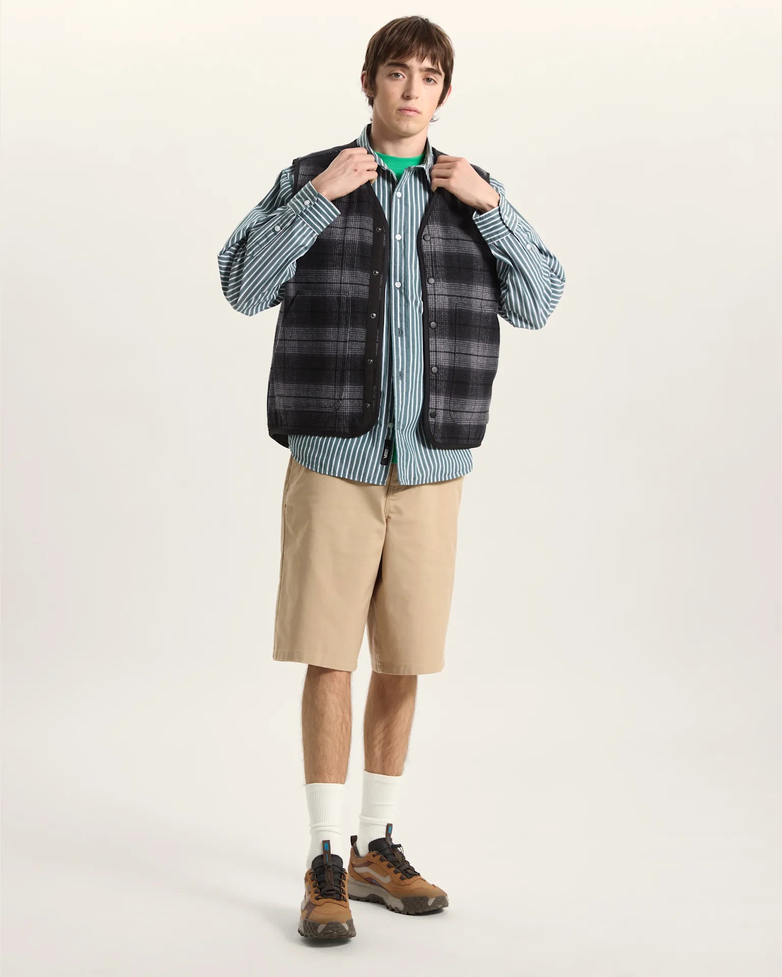 VANS Dobby Stripe LS Shirt Mystic Moss Ing VN000T76FRJ1 - 6