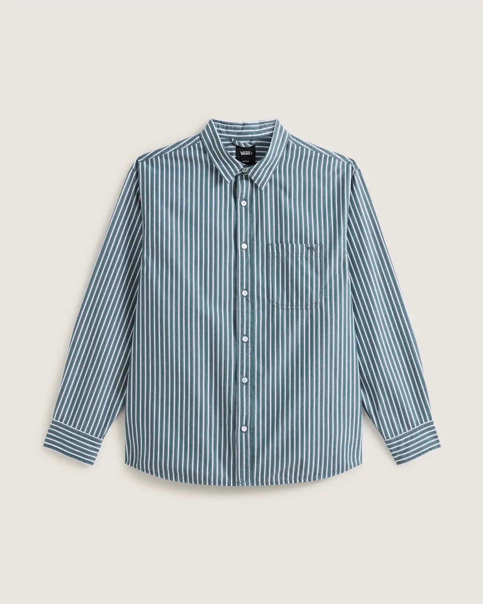VANS Dobby Stripe LS Shirt Mystic Moss Ing VN000T76FRJ1 - 1
