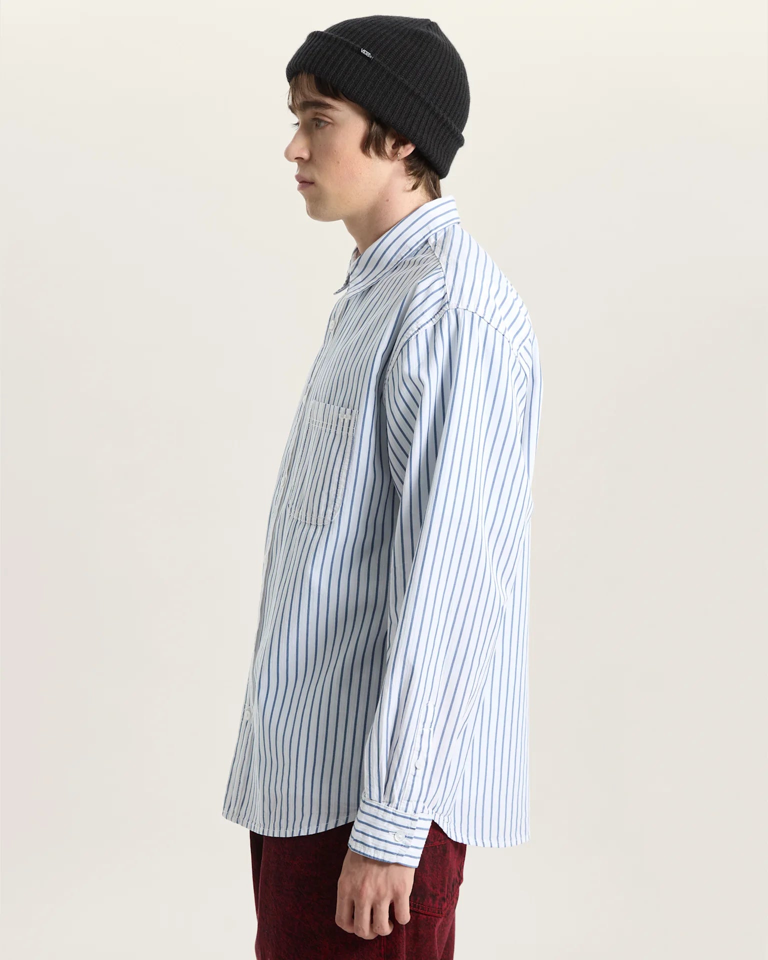 VANS Dobby Stripe LS Shirt White Ing VN000T76WHT1 - 5