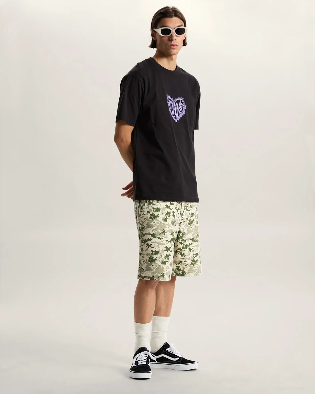 VANS Check-5 Baggy Canvas Short Digi Camo Rövidnadrág VN000T7DDA11 - 6