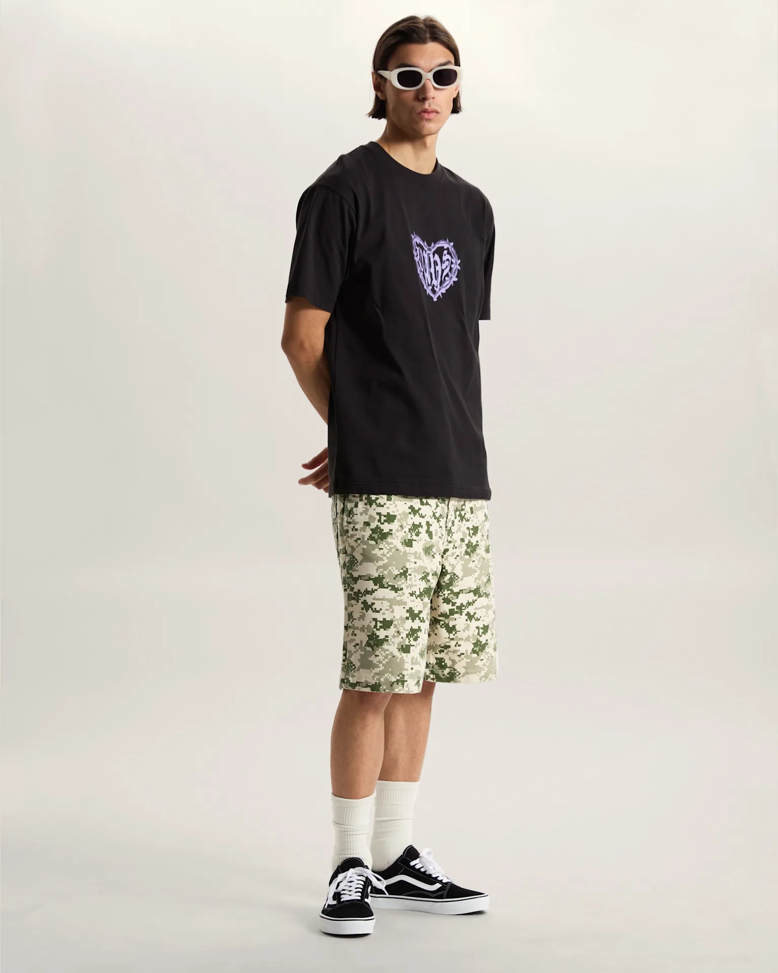 VANS Check-5 Baggy Canvas Short Digi Camo Rövidnadrág VN000T7DDA11 - 6