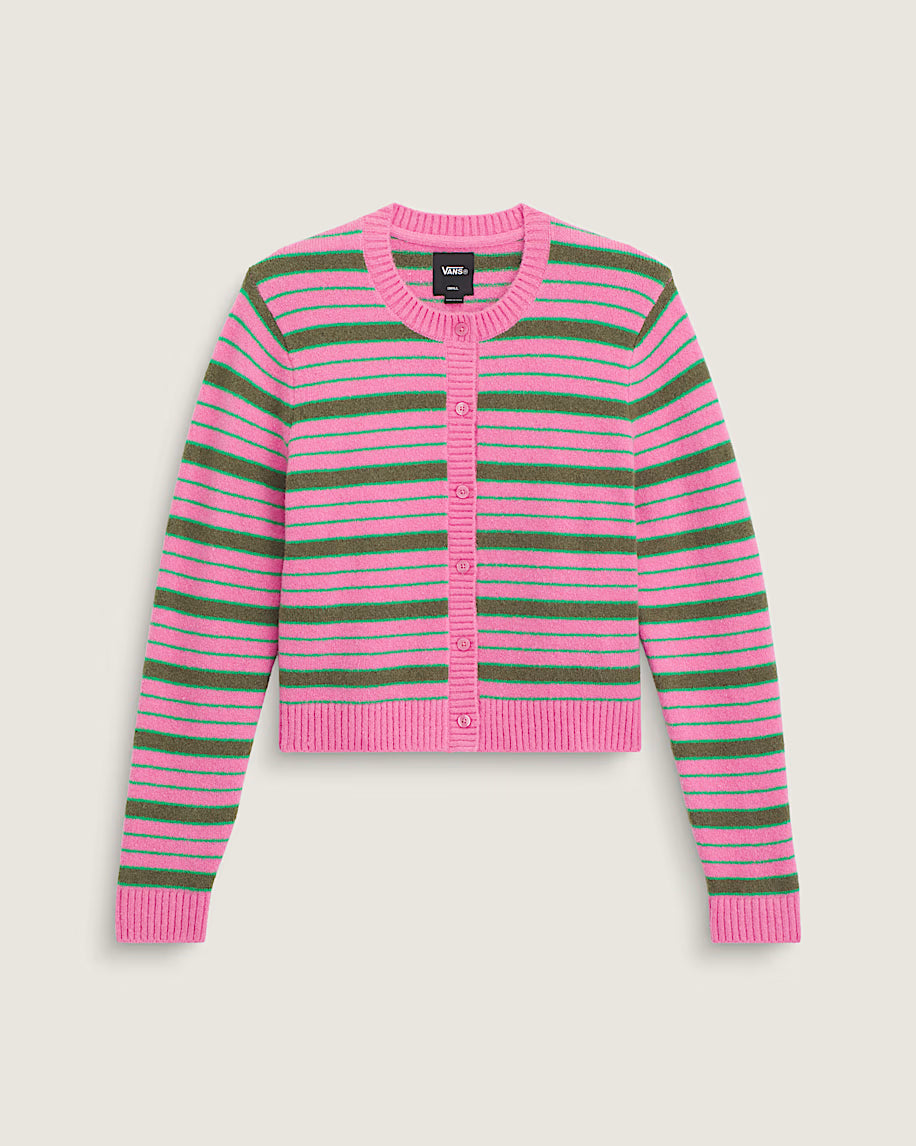 VANS Dolly Stripe Cardigan Pink Fizz Pulóver VN000T91FRQ1 - 1