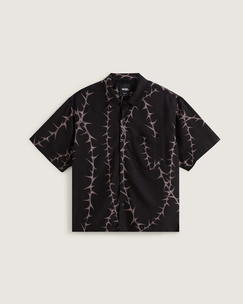 VANS Van Doren Printed Camp SS Shirt Black Ing VN000T9UBLK1 - 1