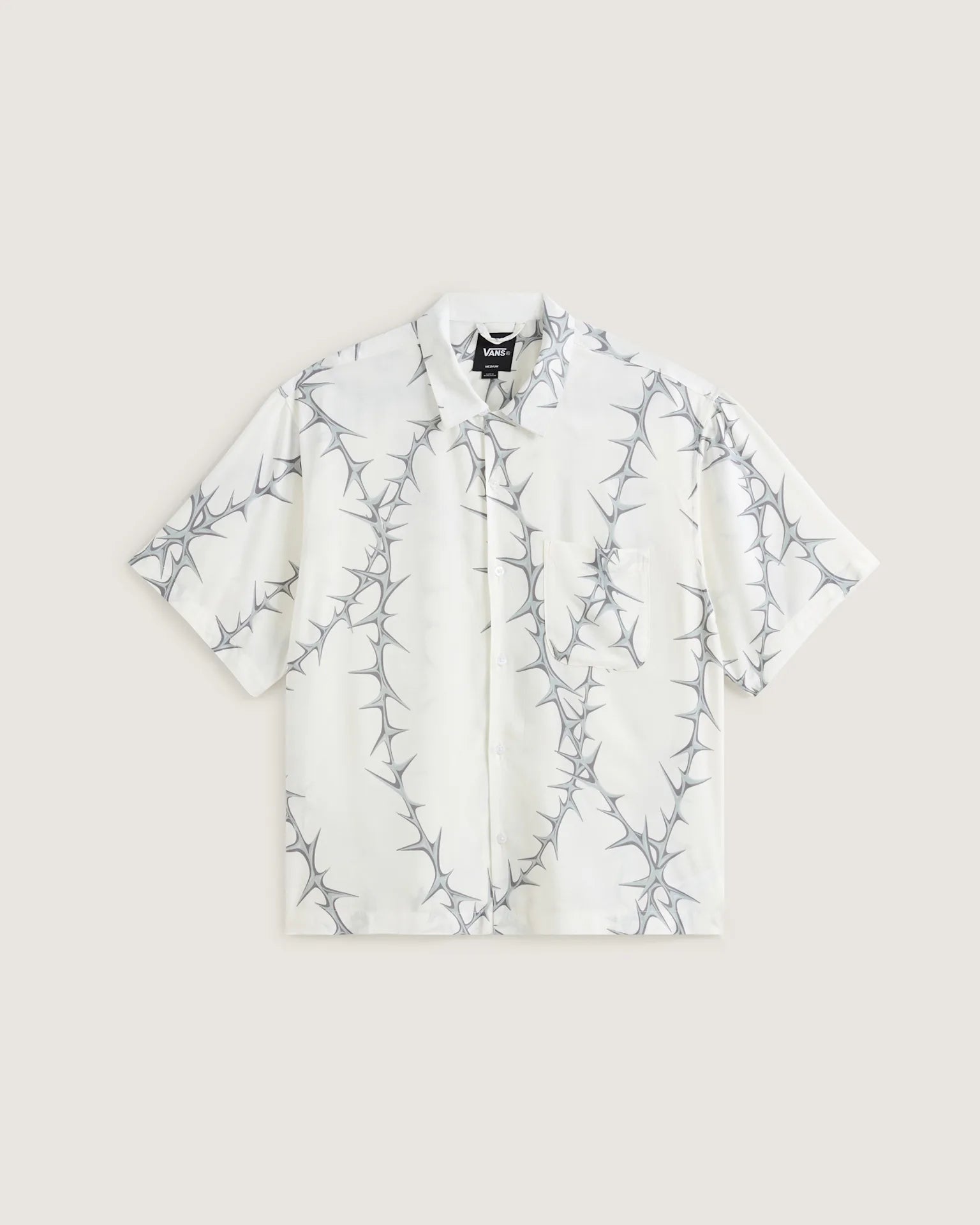 VANS Van Doren Printed Camp SS Shirt White Ing VN000T9UWHT1 - 1