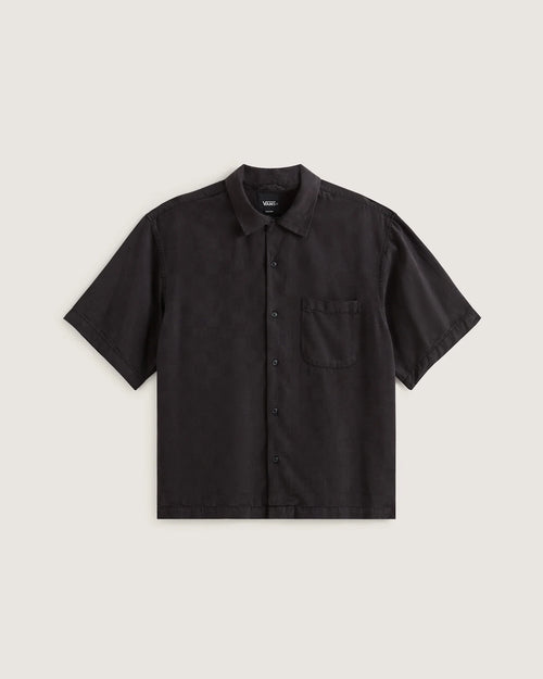VANS Van Doren Tencel Check Camp SS Shirt Black Ing VN000TA4BLK1 - 1