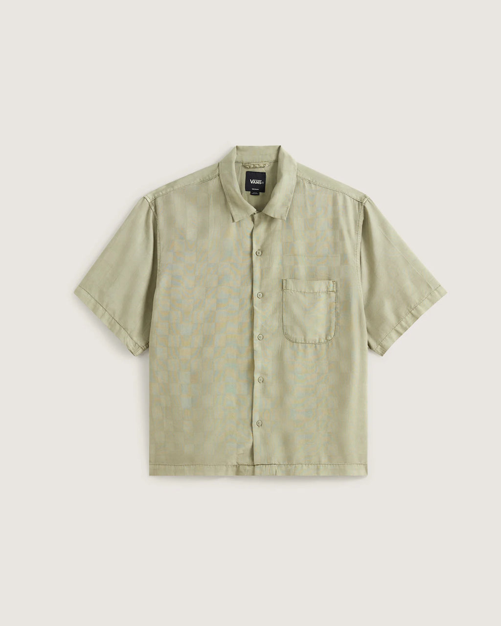 VANS Van Doren Tencel Check Camp SS Shirt Soft Sage Ing VN000TA4FSG1 - 1